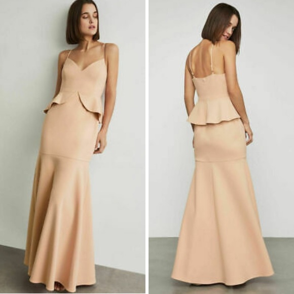 BCBGMAXAZRIA Bare Pink Sleeveless Gown Dress New 8 - Picture 9 of 9